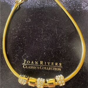 Joan Rivers Gold Necklace with Sparkling Accents